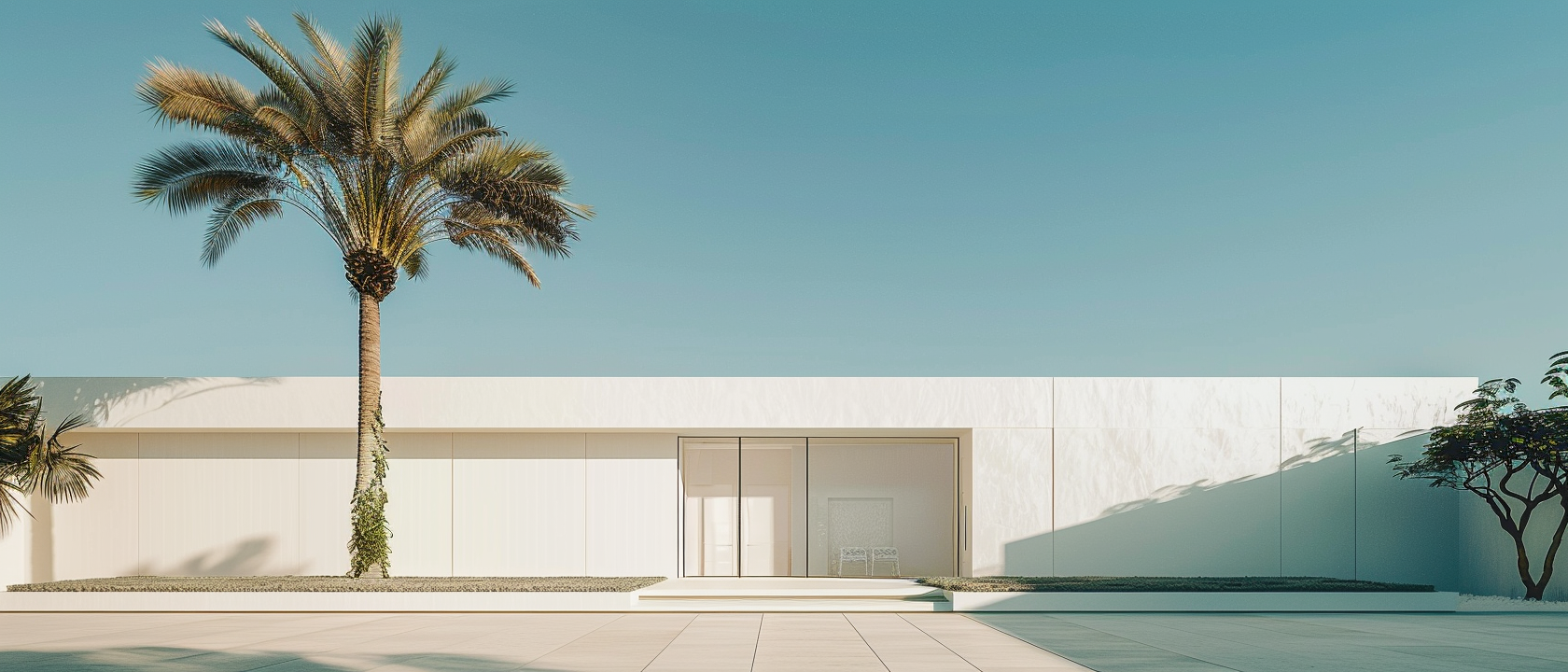 Modern villa construction with premium facade
